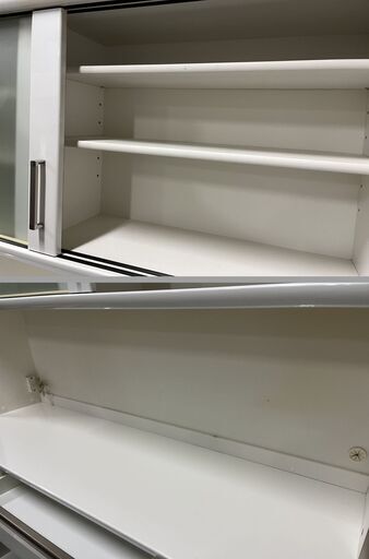 泉洋化工 木製 大型 食器棚 レンジボード キッチンボード ホワイト 大