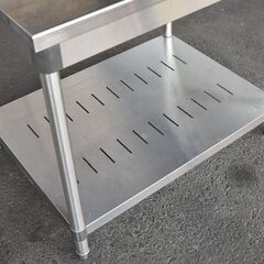 ≪zyt1576ジ≫ バックガード付 ステンレス作業台 幅90cm 奥行65cm 現状品 架台/置台/コンロ台/店舗/設備/DIY/中古厨房機器/宮城県仙台市 60713-13