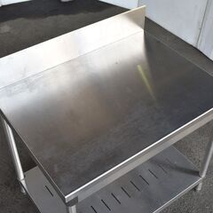 ≪zyt1576ジ≫ バックガード付 ステンレス作業台 幅90cm 奥行65cm 現状品 架台/置台/コンロ台/店舗/設備/DIY/中古厨房機器/宮城県仙台市 60713-13