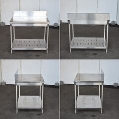 ≪zyt1576ジ≫ バックガード付 ステンレス作業台 幅90cm 奥行65cm 現状品 架台/置台/コンロ台/店舗/設備/DIY/中古厨房機器/宮城県仙台市 60713-13