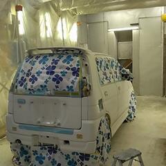 レンタル板金塗装ブースを利用してご自身で板金塗装してみませんか？さっそく作業して頂きました！