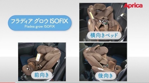 期間限定値下げ　チャイルドシート　Aprica フラディア　グロウ　ISOFIX