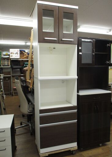 R094 NITORI スリムレンジ台、ハイタイプキッチン台、幅59cm Used・キレイ