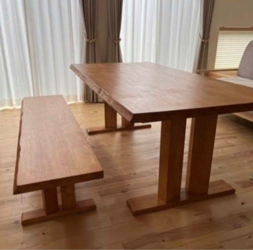 天然木 北欧風6人用ソファダイニングセット 20万円相当 引き取り限定