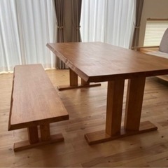天然木　北欧風6人用ソファダイニングセット 20万円相当