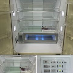 地域限定送料無料 美品【 Panasonic 】パナソニック 500L 6ガラスドア 