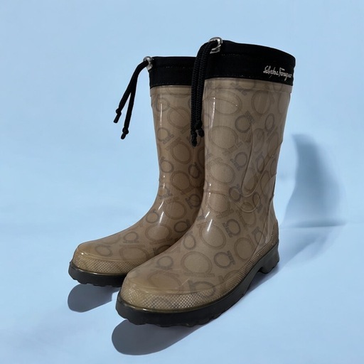 Salvatore Ferragamo フェラガモ レインブーツ 22.5cm