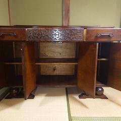 キャビネット2台 ヴィンテージ家具 アールデコ調