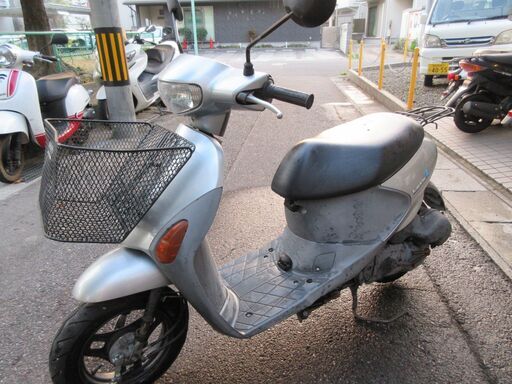 レッツ4　スズキ　シルバー　FI　バッテリー新品　4スト　原付バイク　CA45A