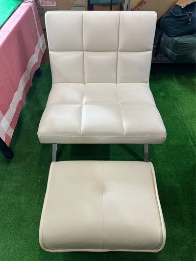 Roche Bobois ロッシュ ボボア　レザーアームチェア　オットマン付き　フランス製