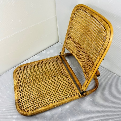 本日限定価格。5個セット　ラタン　折りたたみ　座椅子　未使用品