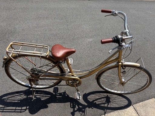 自転車　26インチ　ゴールド