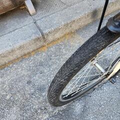 折りたたみ自転車　丸石　６変速　カゴ　付き　黄色　配達可能