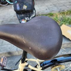 折りたたみ自転車　丸石　６変速　カゴ　付き　黄色　配達可能