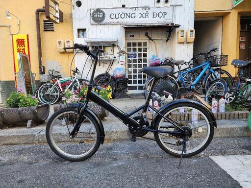 折りたたみ自転車　２０インチ　６変速　黒　配達可能