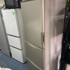 北九州市内配送無料　保証付き シャープ SHARP 冷蔵庫 （350L・どっちもドア） 3ドア ゴールド系 SJ-W352B-N