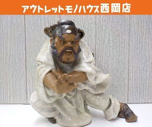 石湾窯 林乃河 精品 人物置物 中国美術 中国古玩 骨董品 美術品 古美術品 陶器 陶磁器 置物 西岡店