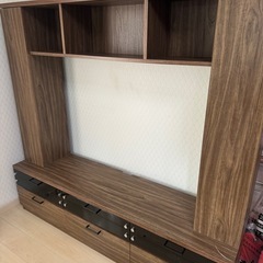 壁面収納つきテレビボード　