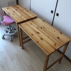 無印良品 パイン材テーブル・折りたたみ式 2台セット 2個セット！無印良品パイン材テーブル・折りたたみ式
