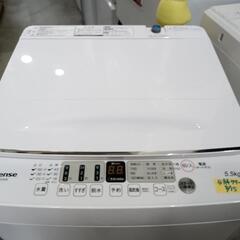 配送可【ハイセンス】5.5K洗濯機★2022年製　分解クリーニング済/6ヶ月保証付　管理番号11508
