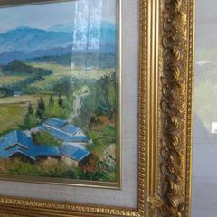 的場錠作品油絵。サイズ横幅約30㎝高さ約22㎝。