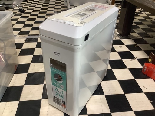 【リサイクルサービス八光】2023年製　ナカバヤシ　A4サイズ　シュレッダー　HES-205W