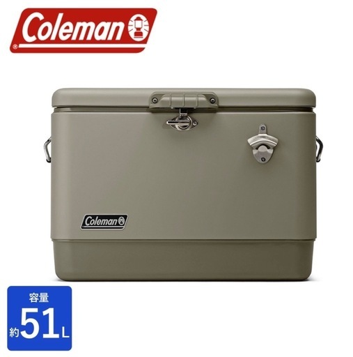 新品Coleman クーラーボックス 54QTスチールベルト クーラー セージ