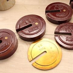 郵政省 回送用はかり検査分銅 郵政 郵便局ケース 入れ物 革 (R2410wY)