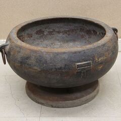 希少品 火鉢 郵便局マーク入り 珍品 貴重 手あぶり 時代物 蔵出し 昭和レトロ 古民具 古道具 (R2411wY)