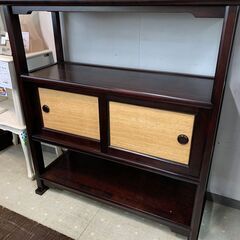 KE-10【ご来店頂ける方限定】九州民芸家具 ミズメザクラ 縦格子