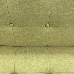 ☆ジモティ割あり☆ 2人掛けソファ 緑 クリーニング済み TJ7967