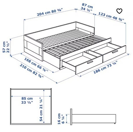 値下げ　IKEA BRIMNES ブリムネス シングルベッド　ダブルベッド