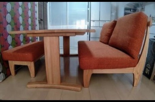 美品♠NAGANO INTERIOR　ダイニングセット　テーブルと回転椅子2脚 ナガノインテリア ダイニングセット 美品♤NAGANO INTERIOR ダイニング