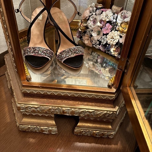 キュリオケース コレクションケース 大理石風 スリム ロココ調 イタリア風