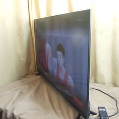 【紋別市発】チューナーレススマートテレビ　Astex　AX-MSK43　４３V型　２０２２年製　ネット動画/ゲーム/PCモニター/他　TVチューナー別売り　通電作動確認