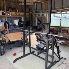 wasaiハーフラックMK780 180cmバーベルシャフト ぶら下がり健康器