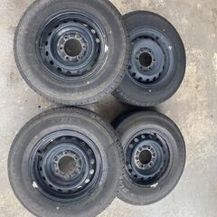 ダンロップ SP175n 195/80/15LT バリ溝ホイール付き！！