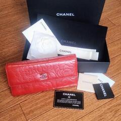 ✨正規品✨CHANEL　ﾛﾝｸﾞﾌﾗｯﾌﾟｳｫﾚｯﾄ　レッド　カメリア✨