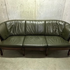 MARNI マルニ木工  Royal 地中海 本革張り3人掛けソファ