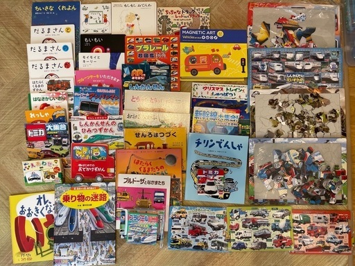 絵本30冊、パズル7枚、カルタなどセット　宇都宮限定