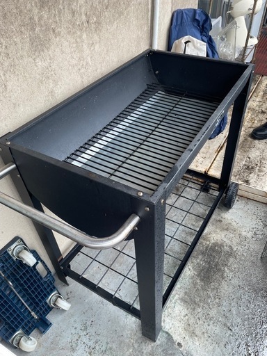 鉄板、たこ焼き板付き バーベキュー台