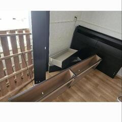 【急募】ニトリ ダブルベット 収納付き フレーム