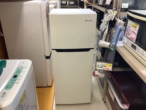 【リサイクルサービス八光】2018年製　ハイセンス120L　2ドア冷蔵庫　HR-B1201