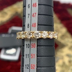 K18 ハーフエタニティ リング 1ct 指輪 2.4g