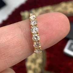 K18 ハーフエタニティ リング 1ct 指輪 2.4g