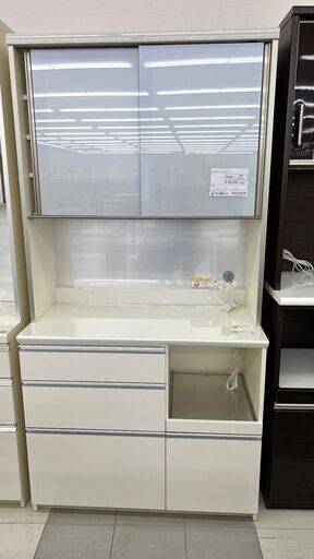 ★ジモティ割あり★ パモウナ レンジボード 白 H200×D50×W100 クリーニング済み TC1010