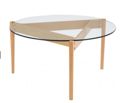 【美品】TRIANGOLO GLASS TABLE