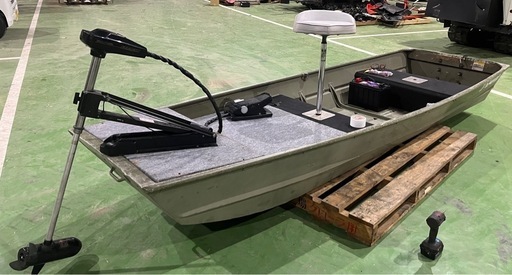 引取限定 ジョンボート エレキバッテリー等セット 12ft ?アルミボート 