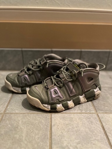 スニーカー Nike Air More Up tempo Olive Iridescent