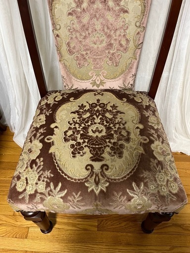 美品 カリモク ルイXⅤ ロココ様式 アームチェア 金華山 イス カリモク